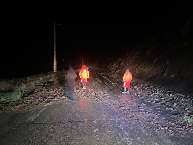 Red Crescent Evacuates 60 After Flooding Blocks Baladeh-Zangouleh Bridge in Noor