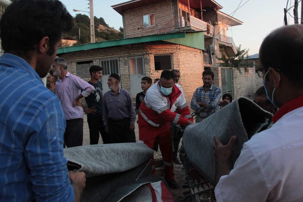 Red Crescent Continues to provide relief to affected people in Ramian Earthquake 
